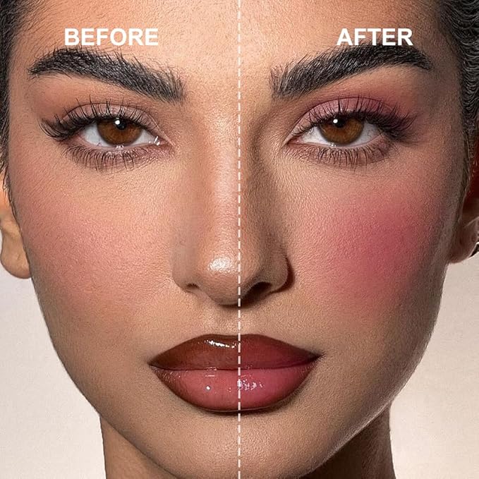 Multi-Use Makeup Cream Blush Stick, Unidollss 3-in-1 Buildable Blush Stick for Cheeks, Eyes, and Lips, Hydrating formula, All day wear, Easy Application with Thumb Puff Included (04 FLIRT)-Velvo Beauty