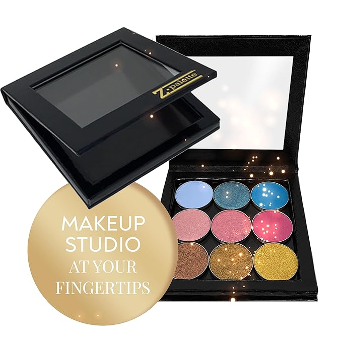 Small Magnetic Makeup Palette, Empty Magnetic Palette, Universal Magnet makeup palette for Eyeshadows, Powders, Customizable Beauty Organizer with Clear Window-Velvo Beauty