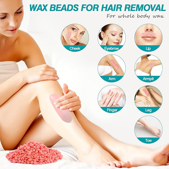 PURPLESKY Hair Removal Wax, 40oz Hard Wax Beads for Bikini, Body, Face, Fast Melt Waxing Beans Bulk (Lavender Scent)-Velvo Beauty