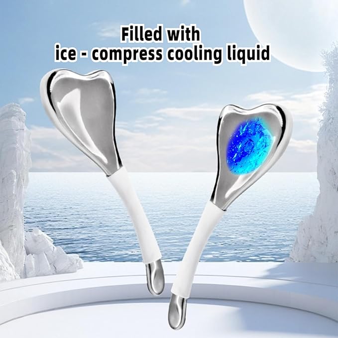 Ice Globes for Face & Eyes, Unbreakable Stainless Steel Cryo Massagers for Skincare Routines, Multifunctional Cold Roller Cooling Globes for Puffiness, Sagging Skin, Fine Lines, and Facial Relaxation-Velvo Beauty