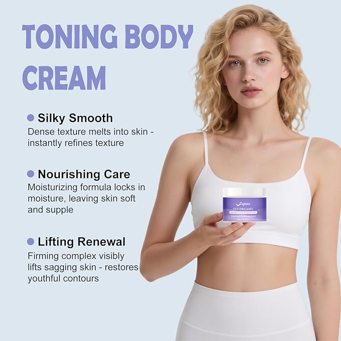 Get Dreamy Overnight Toning Whip - Body Firming Cream for Women, 6.76 oz Sleep & Sculpt Night Cream, Reduces the Appearance of Body Skin Laxity for Mulated for All Skin Types (200ml)-Velvo Beauty