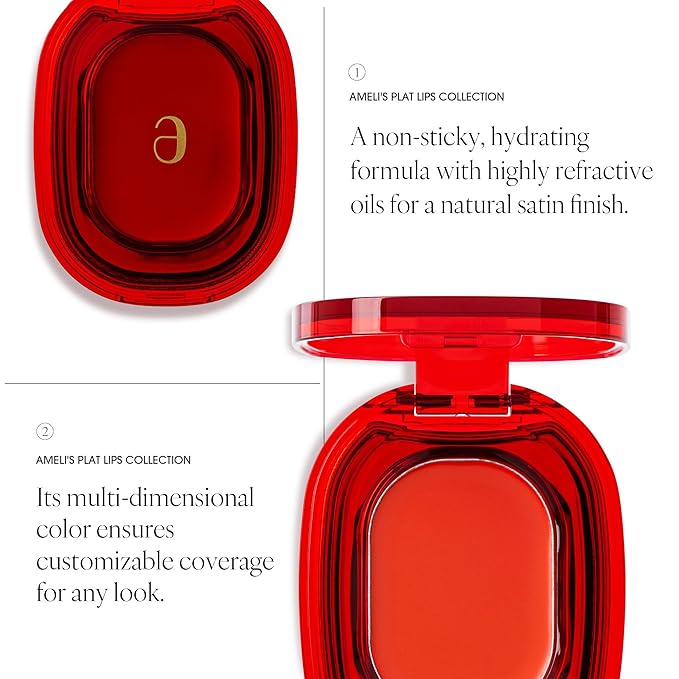 PLAT LIPS 913 PLASTIC ORANGE, Lip & Cheek, Lightweight, Naturally Dewy+ Glowy Finish, Blendable & Buildable Formula (1.2g, 0.003 oz.)-Velvo Beauty