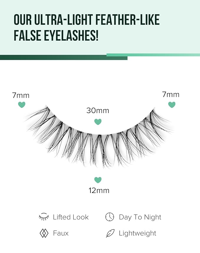 Mink Lashes Wispy False Eyelashes Short Fake Lashes Soft C Curl Eye Lashes Pack Natural Eyelashes Mink Eyelashes Fluffy Strip Lashes 7 Pairs-Velvo Beauty