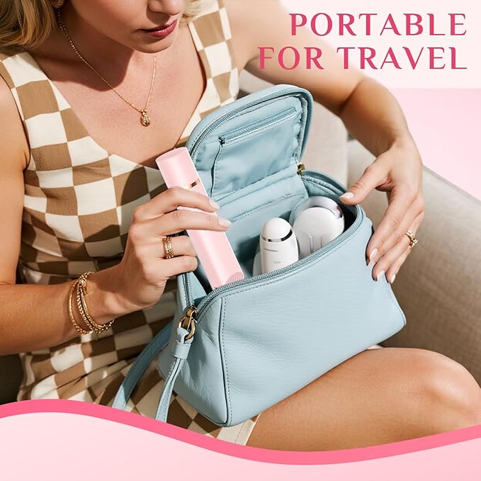 2025 New 2-in-1 Electric Bikini Trimmer for Women - Dual Head Electric Razor,Waterproof Painless Bikini Shaver, Pubic Hair Trimmer for Private Area & Body Hair, Pink-Velvo Beauty