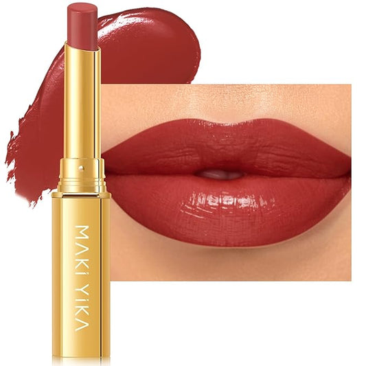 MAKI YIKA Red Lipstick for Women Moisture Hydrate Lipsticks Glossy Dark Red Lipsticks Sheer Finish Lightweight Tinted Lip Balm (Z12 Pampas)-Velvo Beauty