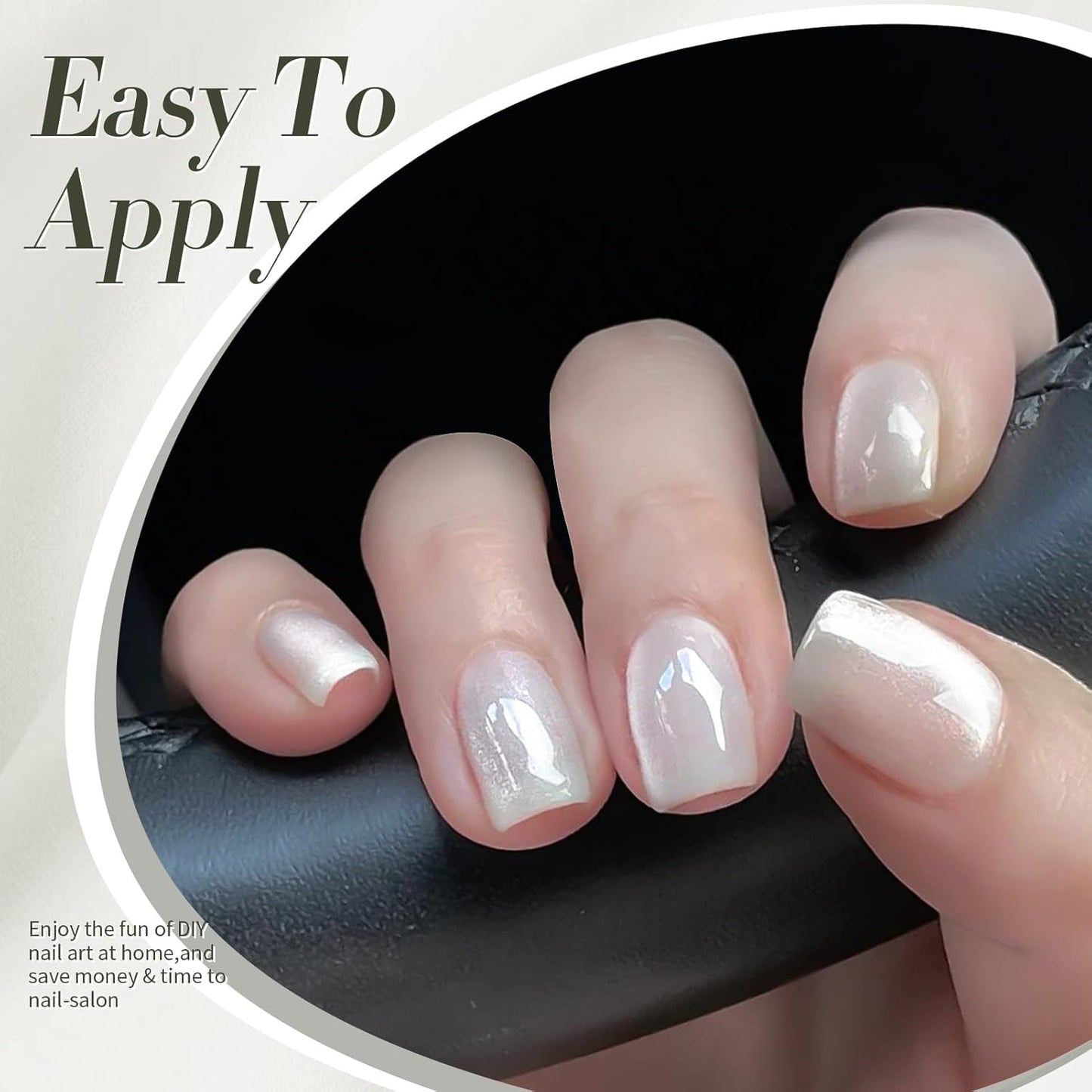 BORN PRETTY Cat Magnetic Eye Gel Nail Polish, Milky White Cat Glitter Cat Magnetic Gel Nail Polish, Holographic Magnetic Nail Polish for Nail Art Manicure Salon DIY at Home 15ML-Velvo Beauty