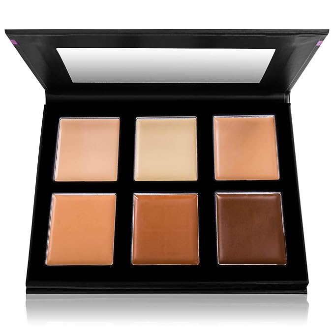 SHANY Foundation Cream Contour & Highlight Makeup Palette with Mirror - 6 Color Foundation Palette - FOUNDATION-Velvo Beauty