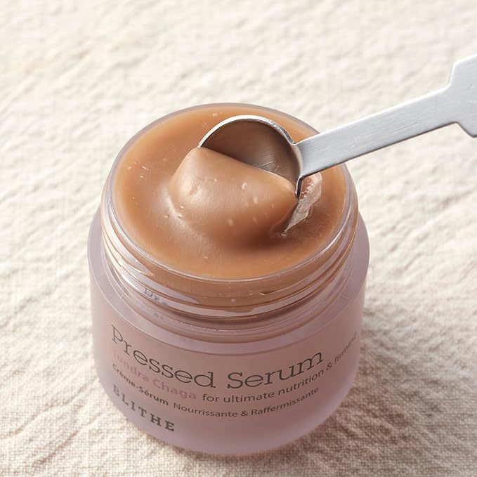 BLITHE Pressed Serum Chaga Mushroom - Advanced Skin Tightening Cream for Face, Face Tightening and Lifting Formula for a Natural Face Lift 0.91 fl oz-Velvo Beauty