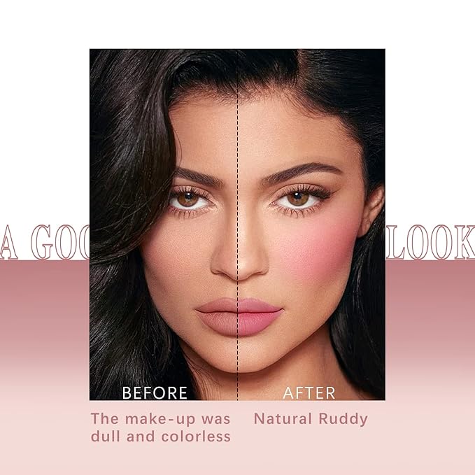 Cream Blush Stick for Cheeks Makeup, Waterproof Face Blush Stick Multi-Use Lip and Cheek Tint, Matte Finish Easy to Blend Lightweight Natural Cream Blusher Makeup for All Skin Tones-Cherry Pink-Velvo Beauty