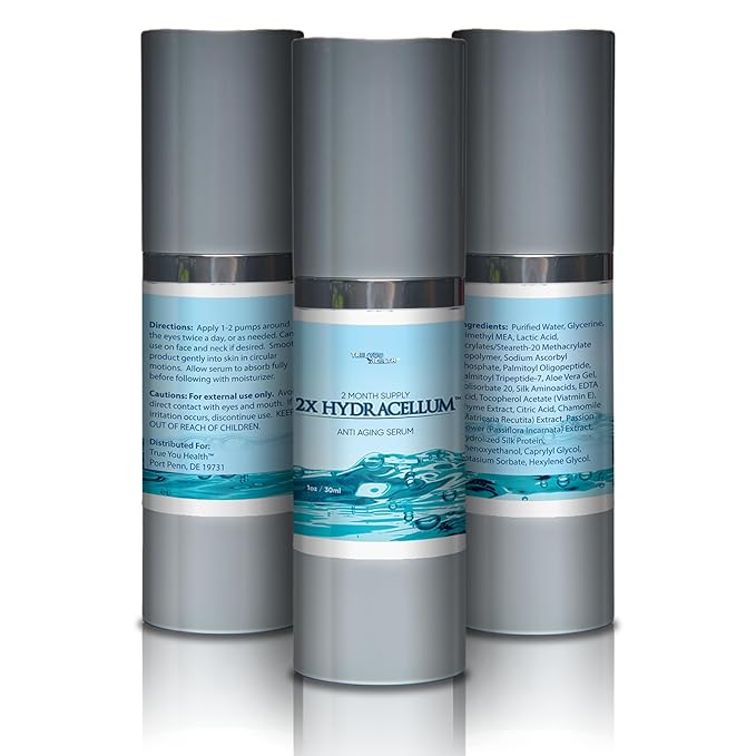 2x Hydracellum Serum - Hydrating Anti Aging Eye Serum - 2 Month Supply - Infused Vitamin C Serum with Alpha Hydroxy Acid to Improve Wrinkles, Dark Circles, & Eye Bags - Nourish, Exfoliate, Moisturize-Velvo Beauty