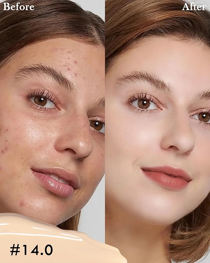 2 PCS Under Eye Concealer Full Coverage, Waterproof Color Correcting Concealer All Day Coverage Dark Circles, Puffiness, Redness, Lightweight Cream Foundation Brightener, Natural Matte Finish, light W-Velvo Beauty