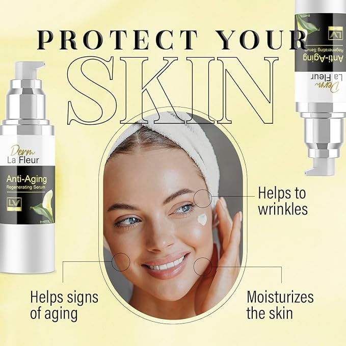 1 Pack - Derm La Fleur Anti- Aging Serum - Derm La Fleur Plus, Derm La Fleur Luxe 1 Bottle Serum For 1 Month, Derma Fleur Moisturizing Skin Conditioner.-Velvo Beauty