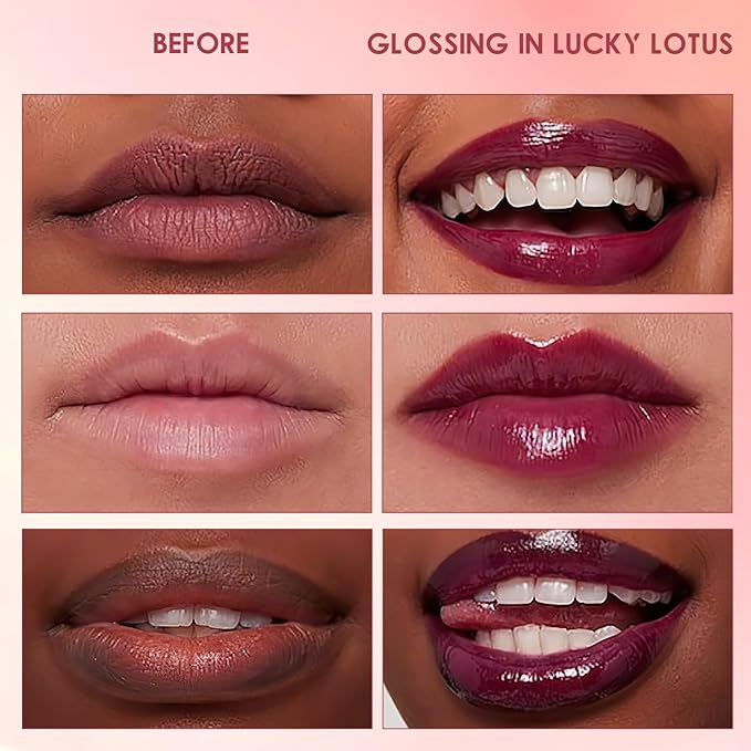 Lips Staining Lip Oil, Lips Staining Long-Lasting Moisturizing Lip Oil,Glossy Lip Stain (LUCKY LOTUS)-Velvo Beauty