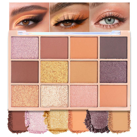 Neutral Eye Shadow Palette,Nude Pink Champagne Naked Cream Eyeshadow Palette,Make Up Pallets for Women Eyeshadow for Eyes Long Lasting Naturing-Looking-Velvo Beauty