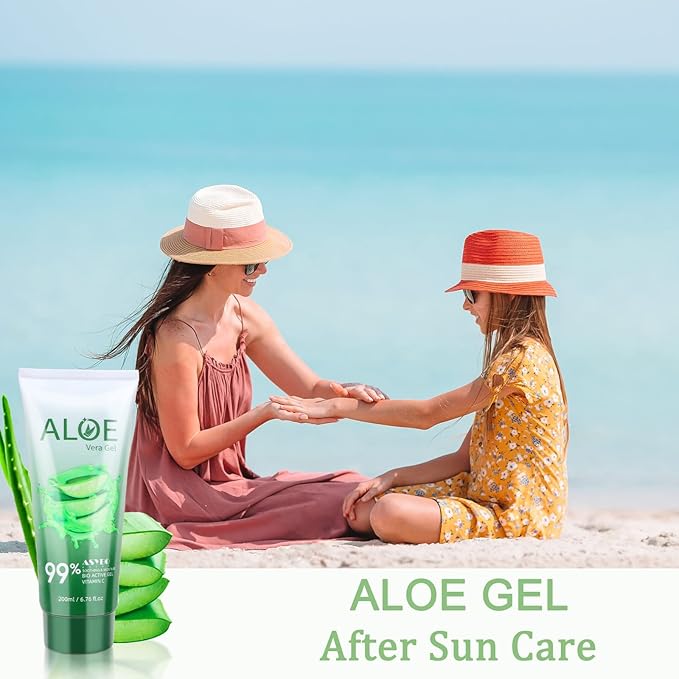 200x2 ML Aloe Vera Gel – 99% Organic Pure Aloe Vera Hydrating Face & Body Moisturizer, Natural Aloe Cream for Dry Skin, Sunburn, Acne, Soothing & Moisturizing-Velvo Beauty
