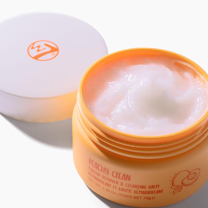 W7 Peachy Clean Face Cleansing Balm - Makeup Remover Melt With Fruit Juice - Clean Oil Free Skin-Velvo Beauty