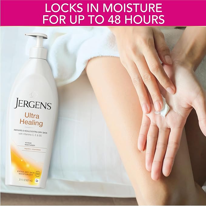 Jergens Ultra Healing Dry Skin Moisturizer, White 21 Fl Oz-Velvo Beauty