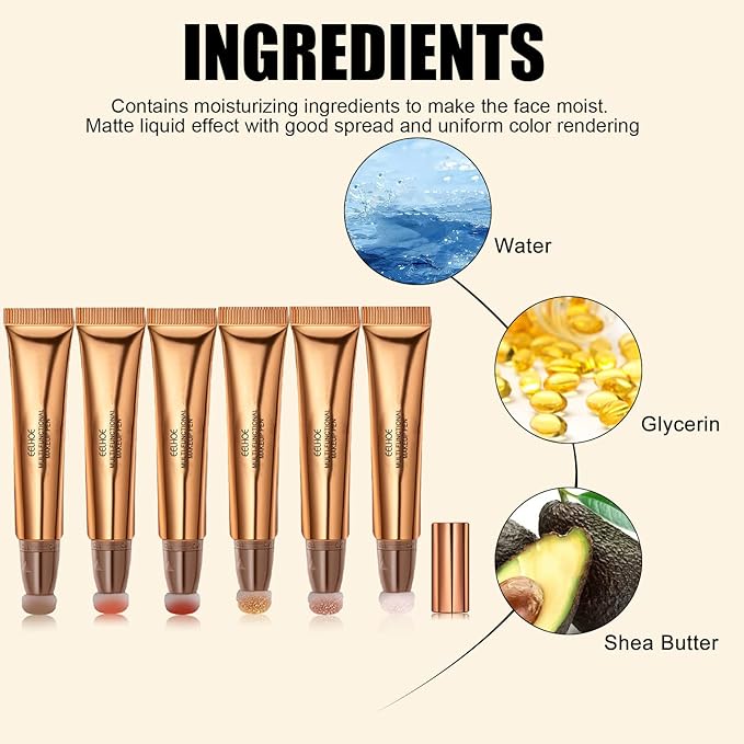 Contour Beauty Wand, Liquid Face Concealer Contouring Highlighter Blusher Stick with Cushion Applicator, Long Lasting Smooth Natural Matte Finish, Lightweight Blendable Super Silky Cream Contour Stick (02# Peach Pink)-Velvo Beauty