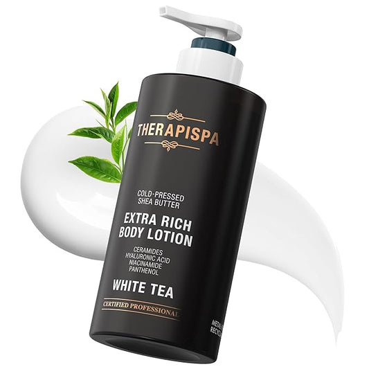 Scented Body Lotion for Women – Hydrating & Nourishing Moisturizer with Shea Butter, Ceramides & Panthenol for Dry Skin – Inclusive for Everyone (White Tea, 17.0 fl oz)-Velvo Beauty