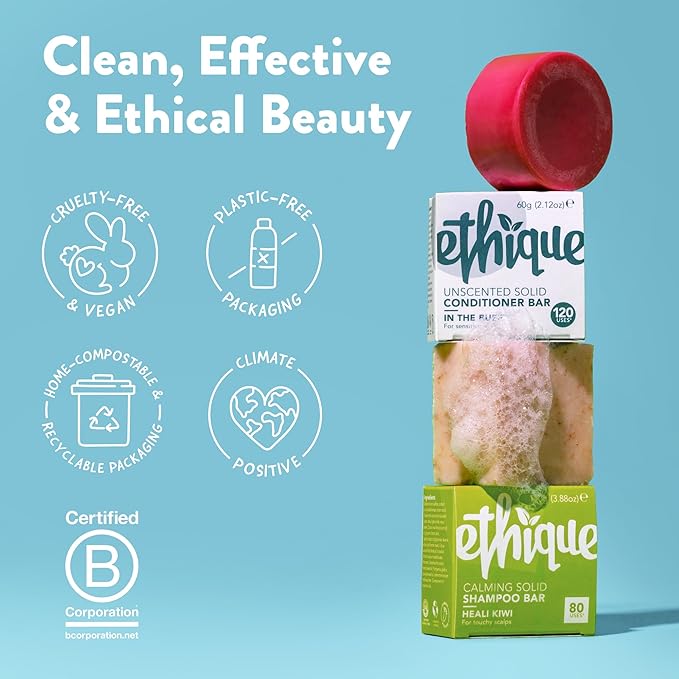 Ethique St Clements -Clarifying Solid Shampoo Bar for Oily Hair - Vegan, Eco-Friendly, Plastic-Free, Cruelty-Free, 3.88 oz (Pack of 1)-Velvo Beauty