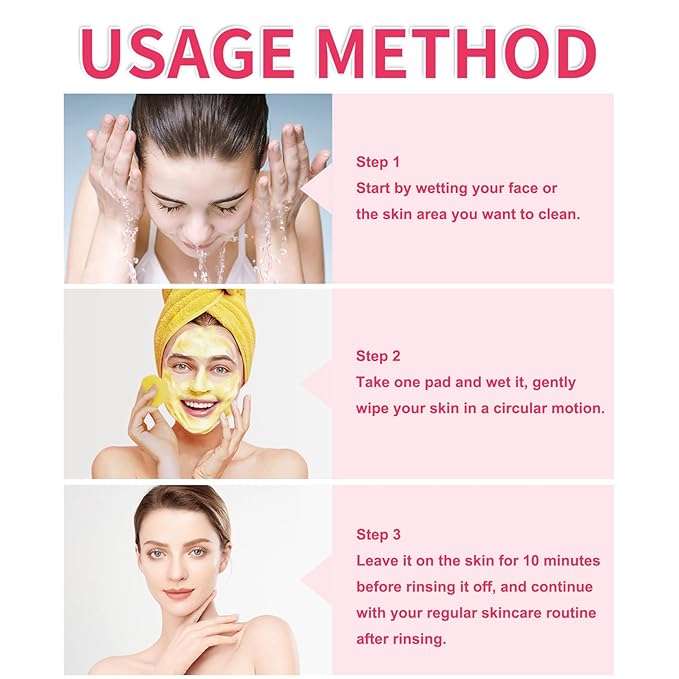 40 PCS Turmeric Kojic Acid Cleansing Pads,Turmeric and Kojic Acid Face Pads,Turmeric Kojic Acid Pads for Face-Velvo Beauty