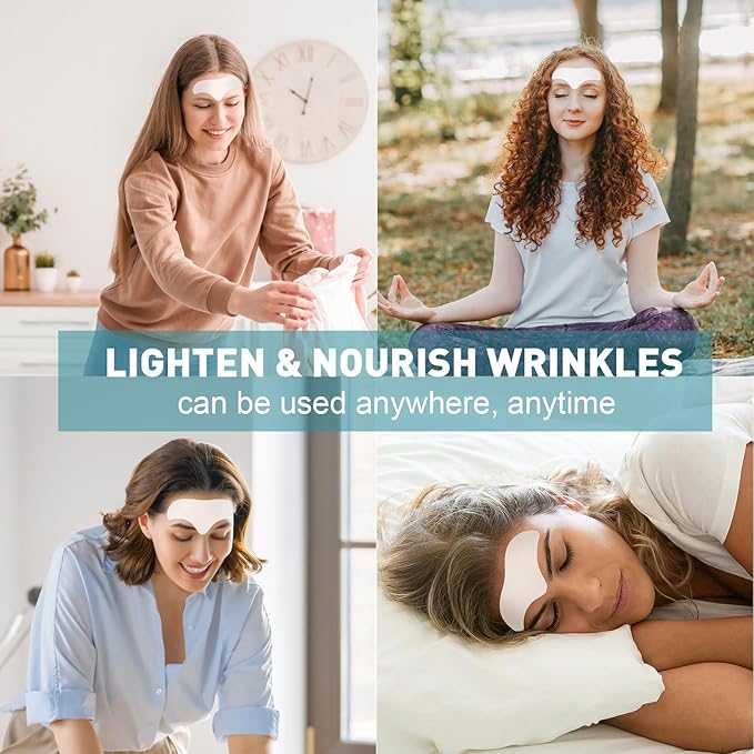 28 Pcs Forehead Wrinkle Patches - Anti Wrinkle Facial Patches with Collagen and Vitamin E for Face Overnight to Smoothing Fine Frown Lines & Wrinkles Treatment-Velvo Beauty