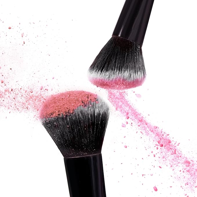 LAURA GELLER NEW YORK Dual-Ended Blush + Bronzer Brush - Blush Bronzer Contour Face Makeup Brush-Velvo Beauty