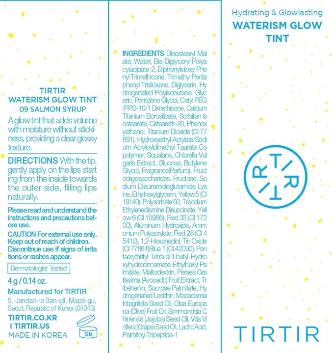 TIRTIR Waterism Glow Tint (09 Salmon Syrup, 0.14 Fl Oz (Pack of 1))-Velvo Beauty