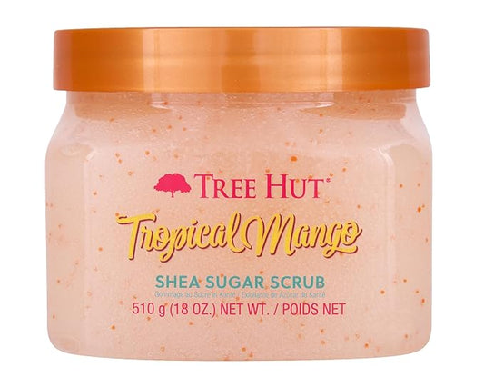 Tree Hut Shea Sugar Scrub Tropical Mango, 18oz, Ultra Hydrating and Exfoliating Scrub for Nourishing Essential Body Care-Velvo Beauty