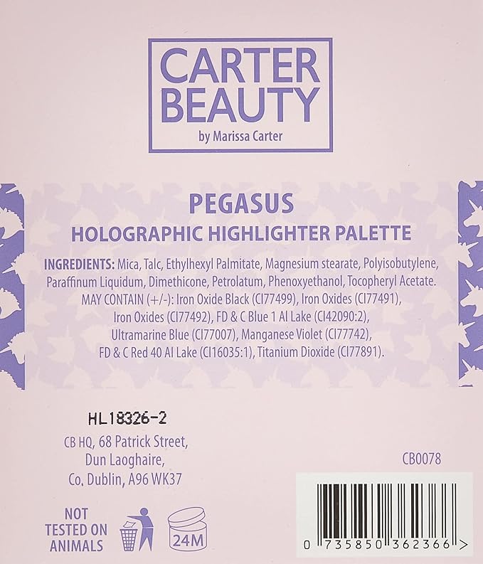 Carter Beauty Mini Highlighter Palette | Long Lasting Makeup | Shimmer & Matte Shades (Pegasus)-Velvo Beauty