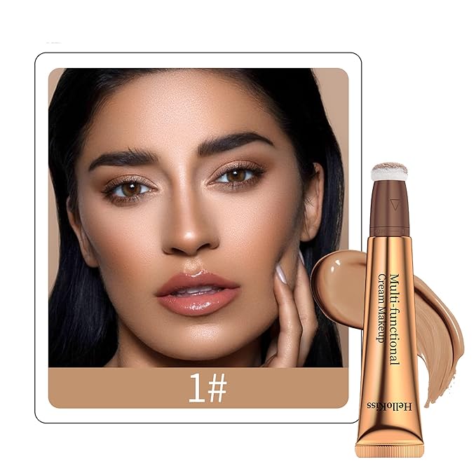 Contour Beauty Wand, Multi-Use Liquid Contour Wand Makeup for Face Cheeks, Natural Matte Finish Shading Bronzer Stick With Cushion Applicator(#01 Contour Brown)-Velvo Beauty