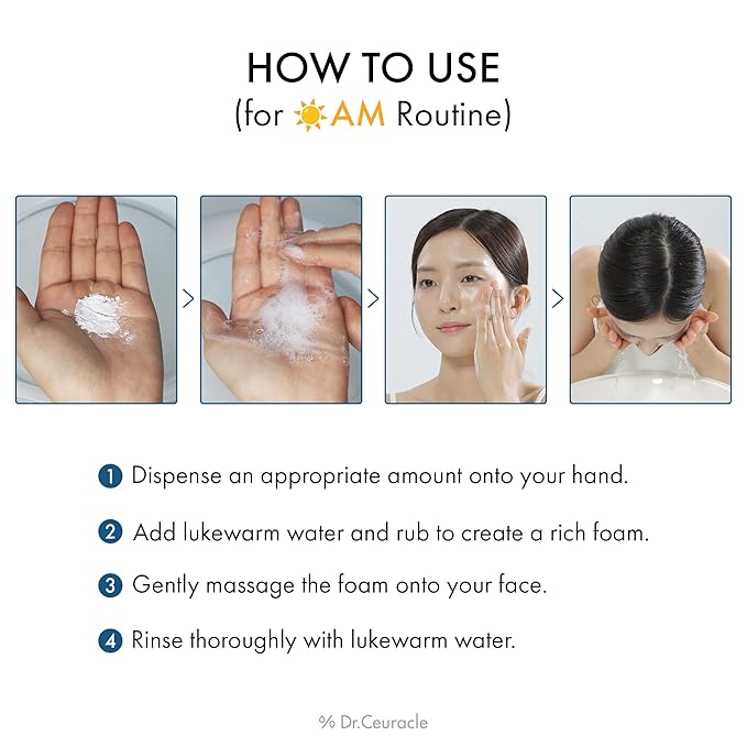 Dr.Ceuracle Pro Balance Enzyme Powder Face Wash - Korean Day and Night Natural Enzyme Powder Face Wash for Deep Pore Cleansing, Sebum Removing, pH Skin Balancing Care (Morning Wash)-Velvo Beauty