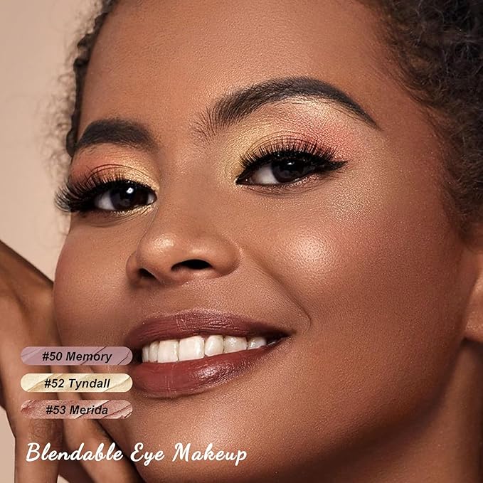 FOCALLURE 3 Pcs Cream Eyeshadow Stick,Shimmer Eyeshadow Pencil Crayon,High Pigmented Crease-proof Eye Shadow Brightener Sets,Long Lasting Eye Shadow Highlighter Stick(Burning Sky)-Velvo Beauty