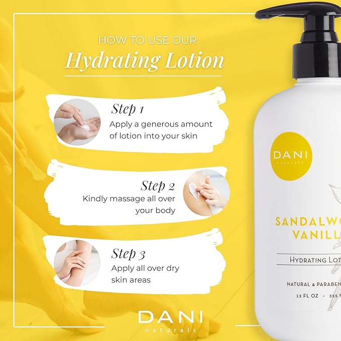 Naturals Hand & Body Lotion - Warm Sandalwood Vanilla Scented Aromatherapy Moisturizer, Deep Hydration for Dry & Dull Skin with Shea Butter, Aloe Vera, & Vitamin E, Cruelty-Free & Vegan, 12 Oz-Velvo Beauty