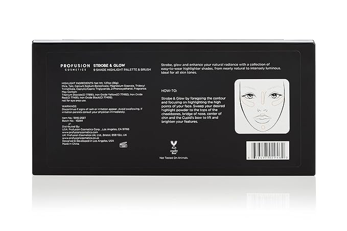 Profusion Cosmetics Professional Artistry Pro Strobe and Glow Highlight Palette Face Cheek Diamond Shimmer Glitter Highlighter Makeup Palette Powder iluminadores-Velvo Beauty