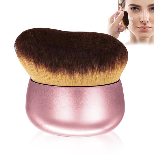 Extra Large Body Makeup Brush For Self Tanner,Leg Makeup &Bronzer Blend,75 mm Wide-headed Kabuki Brush Provides More Even& Pretty Application, Sunscreen Face&Back Makeup Brush,Wet&Dry Use-Matte (Pink)-Velvo Beauty