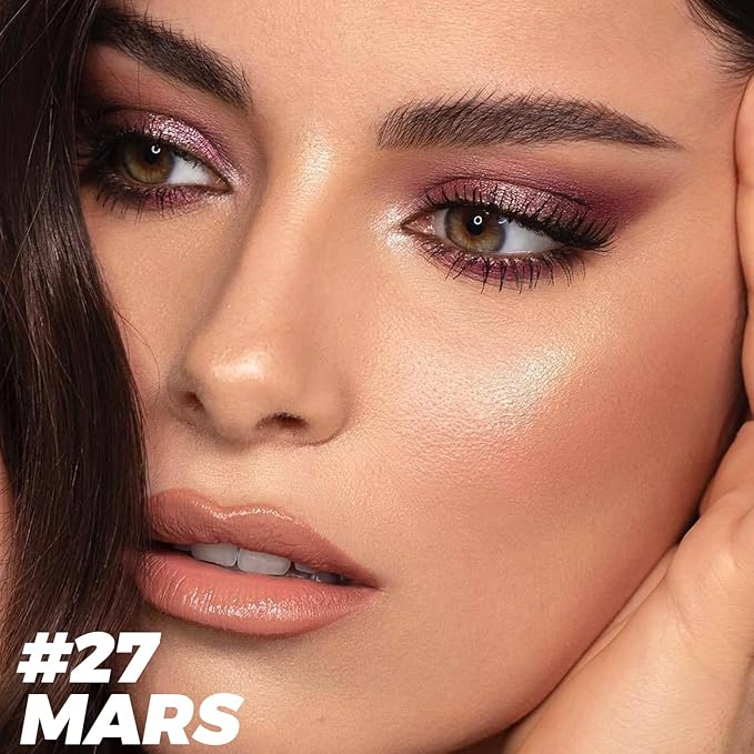 FOCALLURE Shimmer and Matte Cream Eyeshadow Stick,Smooth Brilliant Eye Brightener Pencil,High Pigment Eye Highlighter Pen for Women,Long Lasting Waterproof Eye Shadow and Liners Makeup (MARS)-Velvo Beauty