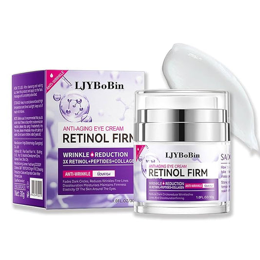 Moisturizer Retinol Eye Cream for Men & Women,Gentle Daily Face Retinol Cream,Long-lasting Day and Night Hydrating Eye Cream for Dark Circles,Puffiness and Bags Under Eyes-Velvo Beauty