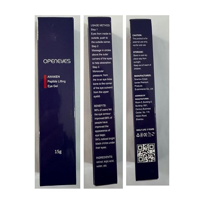 Open eyes awaken peptide lifting eye gel,peptide eye lifting gel,Reduces Dark Circles, Dark circles Hydrating firming Eye cream (7PCS)-Velvo Beauty