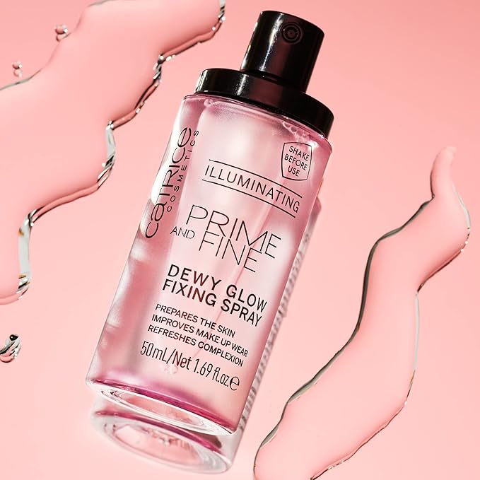 Catrice | Prime & Fine Illuminating Dewy Glow Spray | Transparent and Fast Drying Fixing Spray| Paraben Free & Vegan | Cruelty Free (Pack of 3)-Velvo Beauty