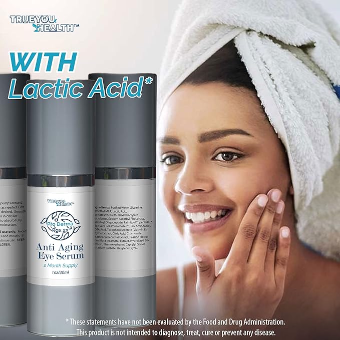 Pro Derma Pgx 2x Anti Aging Eye Serum - 2 Month Supply - Improved Formula to Promote Youthful Appearance - Support Reduced Puffiness & Undereye Bags - Minimize Appearance of Wrinkles & Dark Circles-Velvo Beauty