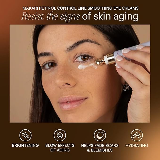 MAKARI Retinol Eye Cream - Collagen Boosting Formula for Fine Lines & Wrinkles | Rice Water, Soybean Seed Oil, Vitamin E | Reduce Puffiness, Firm Skin-Velvo Beauty