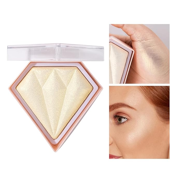 Face Highlighter Luminizers Highlighter powder Translucent Setting Powder High Definition Powder for All Skin Types and Skin Tones(N02)-Velvo Beauty