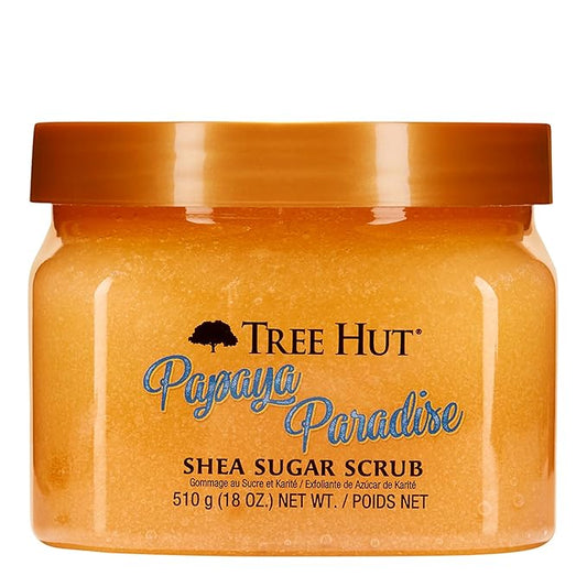 Tree Hut Papaya Paradise Shea Sugar Scrub | Exfoliating Body Scrub Removes Dead, Dry Skin for a Soft & Hydrated Feel | Nourishing Essential Body Care | 18 fl oz.-Velvo Beauty