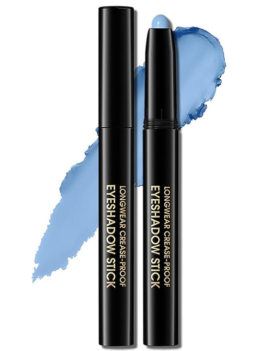 Erinde Waterproof Eyeshadow Stick, Cream Eye Shadow Stick, Long-Lasting, Crease-Proof, Cream to Powder Buildable & Blendable Eye Shadow Pencils Crayon, Vegan & Cruelty-Free, 10 Cornflower-Velvo Beauty