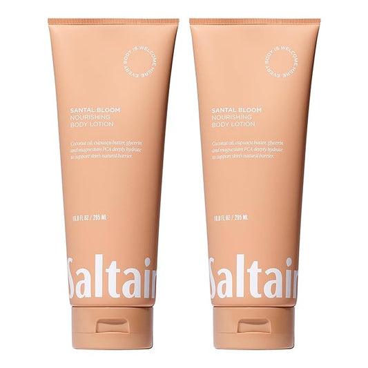 Saltair Body Lotion - 2 Pack Moisturizing Lotion For Dry Skin. Santal Bloom Scented Hydrating Body Cream with Nourishing Moisturizer Formula. Skin Care for Women and Men. 2x 10oz Tubes-Velvo Beauty