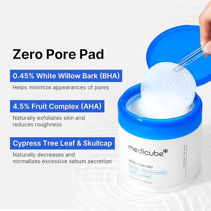 Medicube All-in-One Duo for Pore and Skin Texture Care: Zero Pore Pads 2.0 and Zero Pore Blackhead Mud Facial Mask-Velvo Beauty