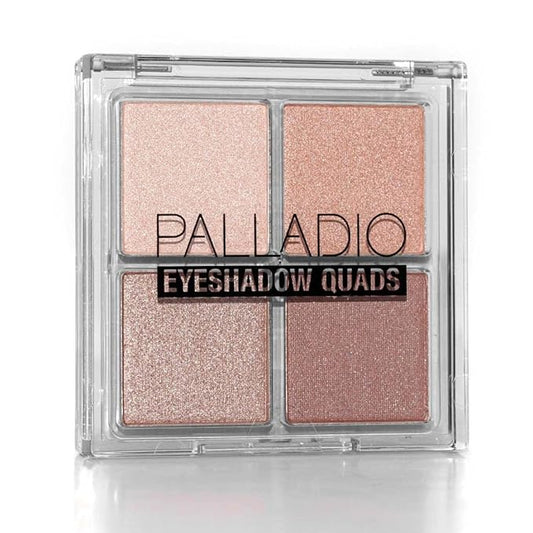 Palladio Eyeshadow Quads, Velvety Pigmented Blendable Matte, Metallic and Shimmer Finishes, Creamy Formula, Four Way Quad Eye Shadow Palette, Talc-Free (Ballerina)-Velvo Beauty