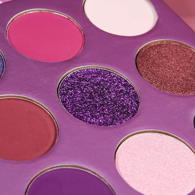 docolor Eyeshadow Palette 9 Colors Gemstone Shadow Palette Highly Pigmented Mattes Shimmers Smokey Glitter Cream Colorful Powder Blendable Long Lasting Waterproof Makeup Palette-Purple-Velvo Beauty