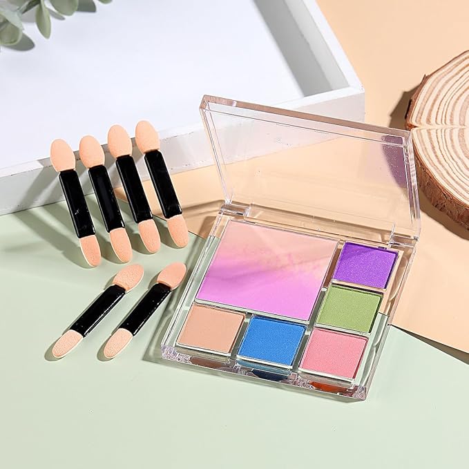 7 Colors Solid Fluorescent Neon Pigment Powder Set Gradient Iridescent Rainbow Palette Glitter Dust for Nail Art Gel Polish Mermaid Unicorn Rubbing Powder-Velvo Beauty